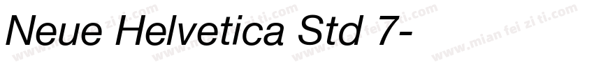 Neue Helvetica Std 7字体转换
